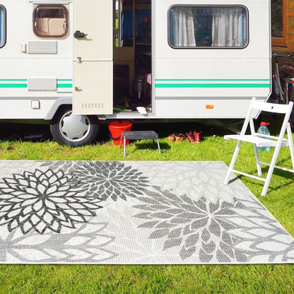 Outdoor Rugs Bellis - Black / Grey