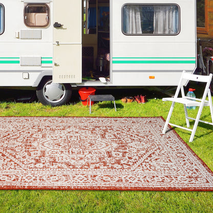 Outdoor Rugs Vintage Medallion Terra / Cream