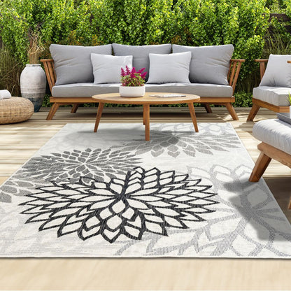Outdoor Rugs Bellis - Black / Grey