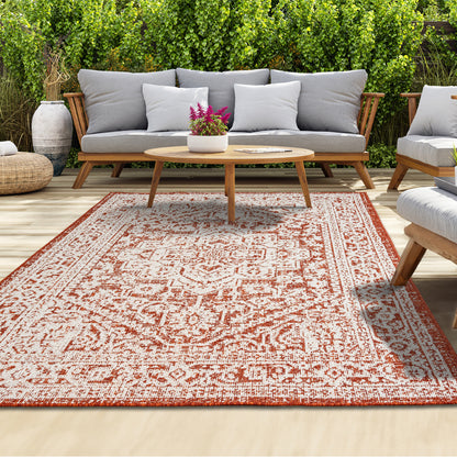 Outdoor Rugs Vintage Medallion Terra / Cream