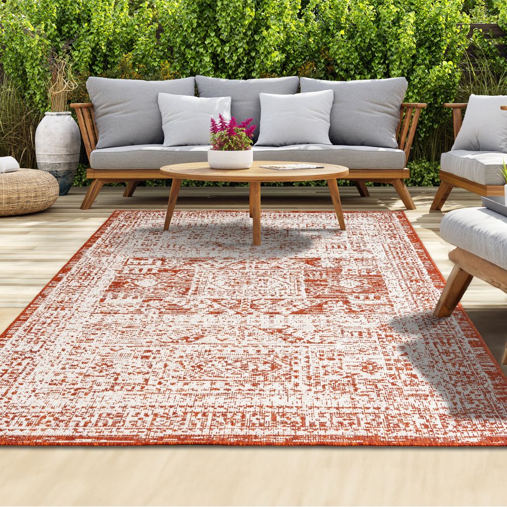 Outdoor Rugs Vintage Medallion - Terra / Cream