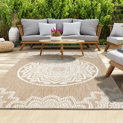 Outdoor Rugs Mandala Natural / Cream