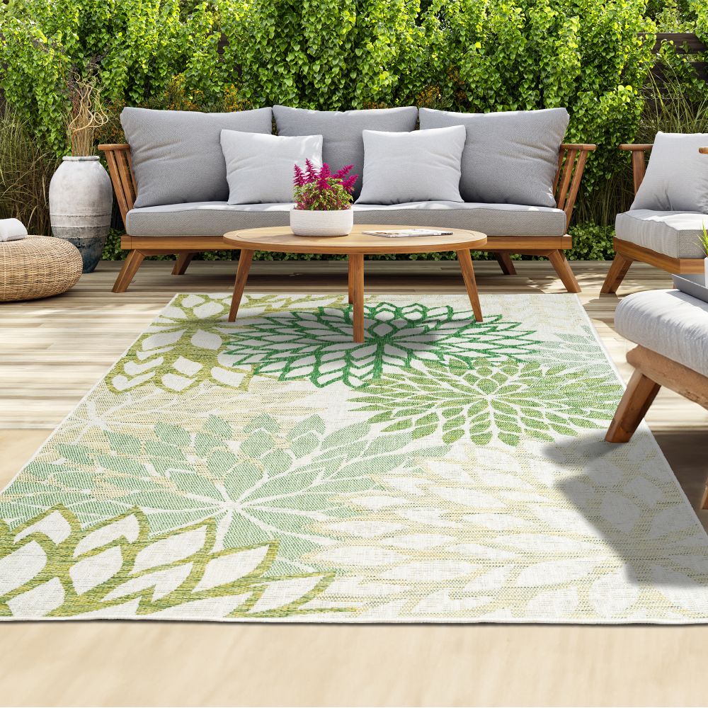 Outdoor Rugs Bellis - Dark / Green