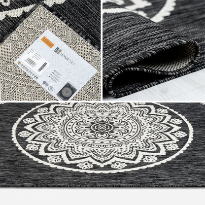Indoor Rugs Mandala Black / Cream