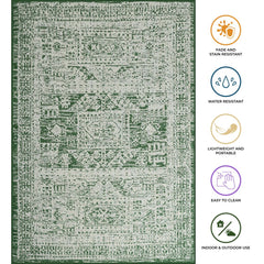 Outdoor Rugs Vintage Medallion - Green / Cream