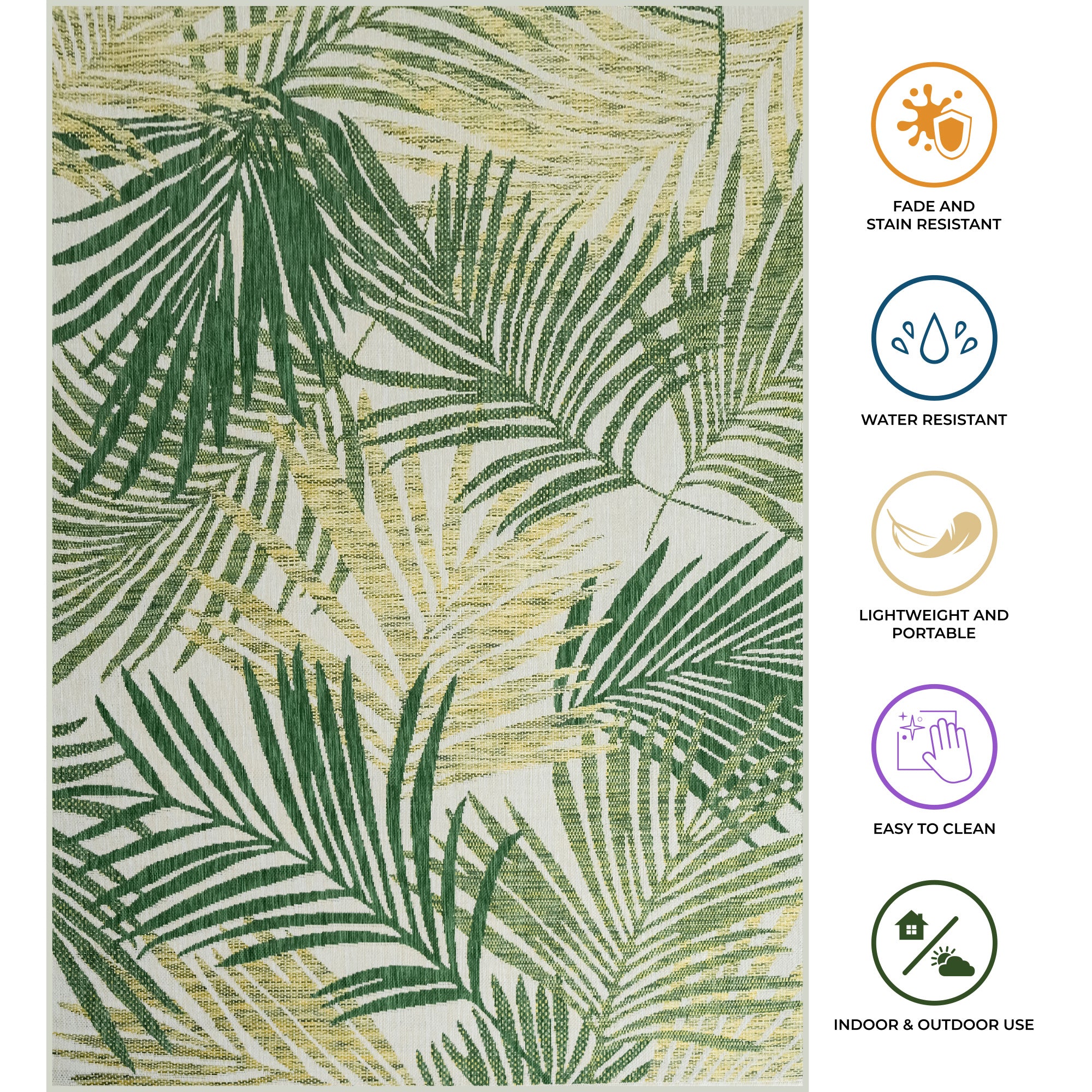 Outdoor Rugs Palm - Dark / Green