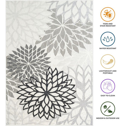 Outdoor Rugs Bellis - Black / Grey