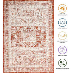 Outdoor Rugs Vintage Medallion - Terra / Cream