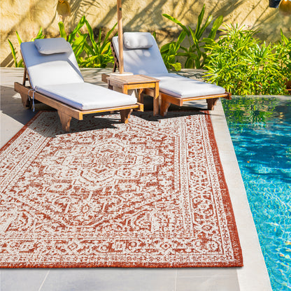 Outdoor Rugs Vintage Medallion Terra / Cream