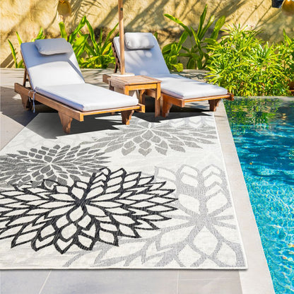 Outdoor Rugs Bellis - Black / Grey