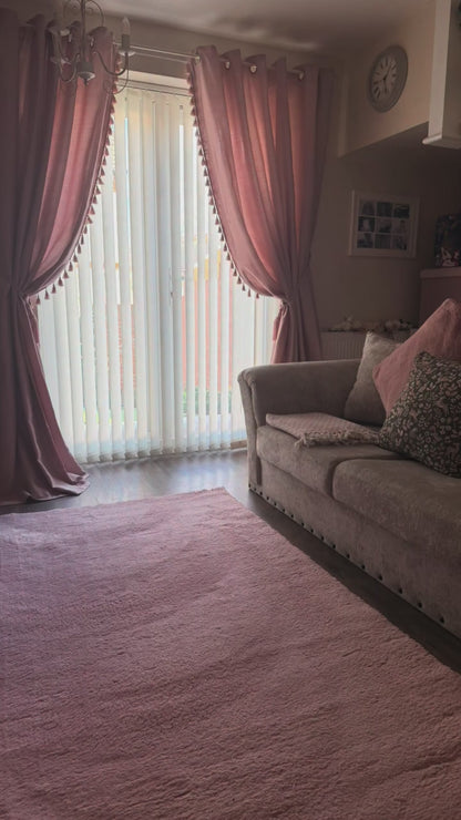 Anti-Slip Backing, Shaggy Rugs Bordeaux