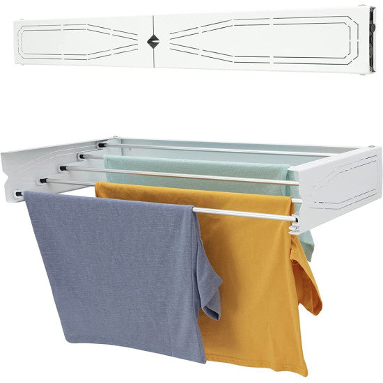Laundry Drying Rack 75cm - 95cm Clothes Airers White - Pattern