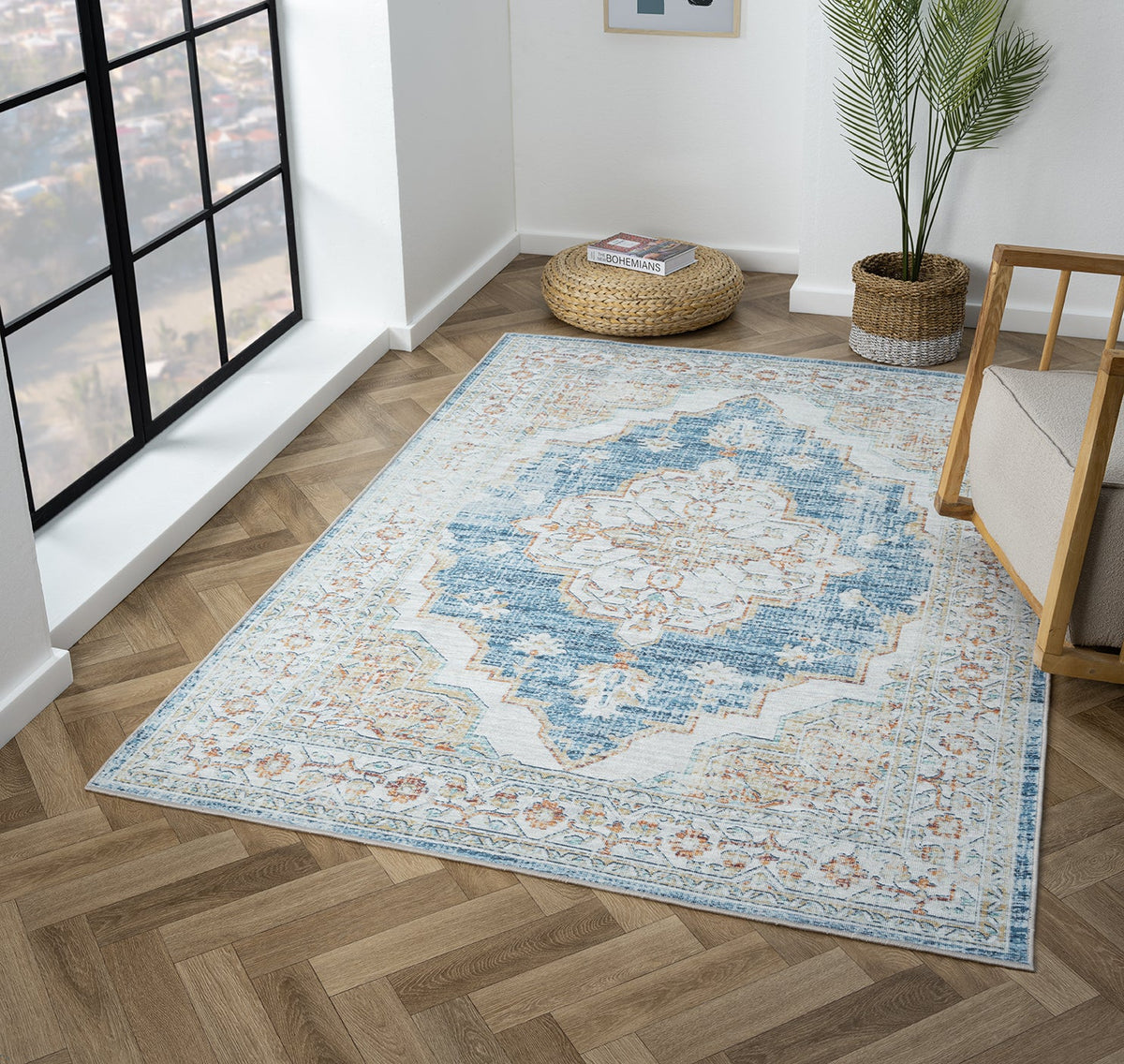 Washable Rugs Waterloo Collection Blue