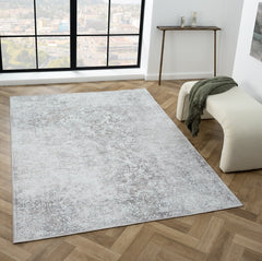 Washable Rugs Columbia Collection Light Cream
