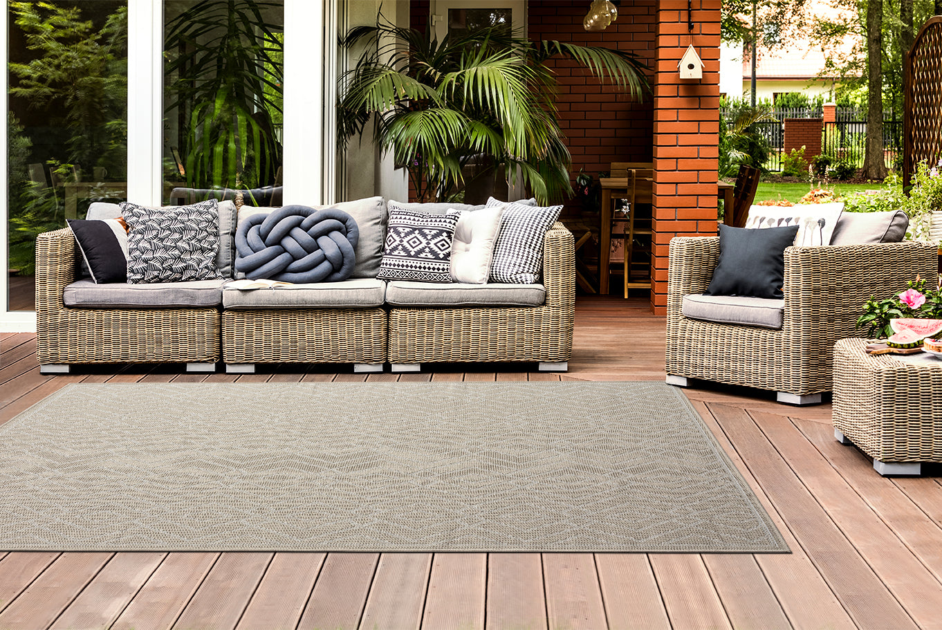 Outdoor Rugs Diamond Collection Beige Cream