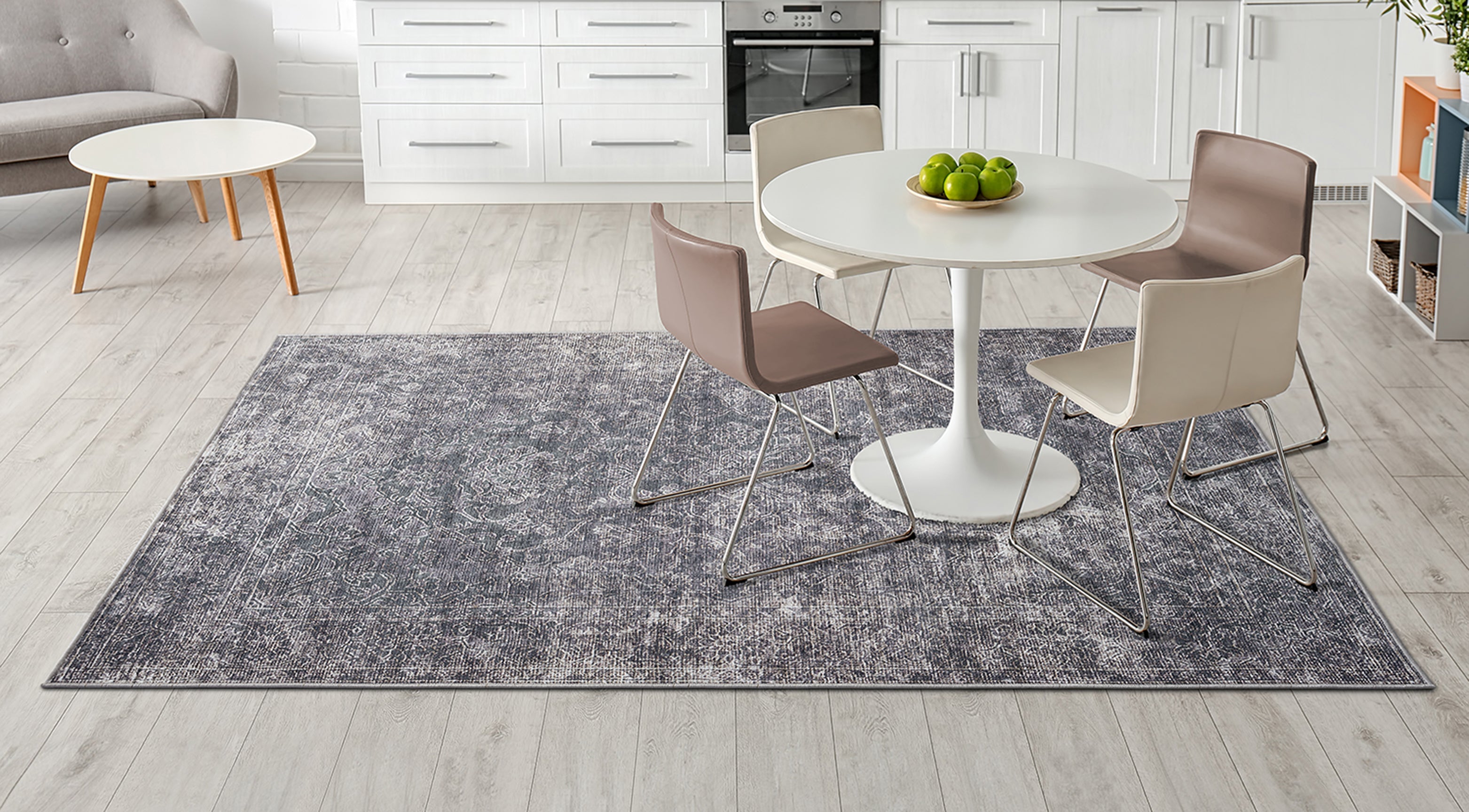 Washable Rugs Columbia Collection Anthracite