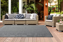 Outdoor Rugs Plain Collection Anthracite Cream