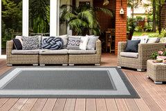 Outdoor Rugs Rectangular Collection Grey Cream