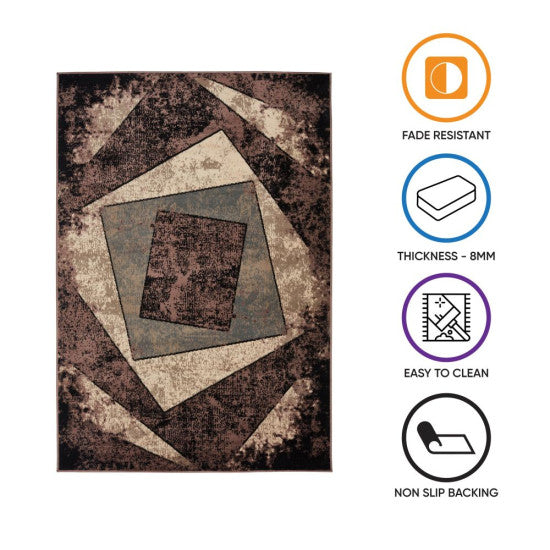 Modern Rugs Square Collection Rug Cacao