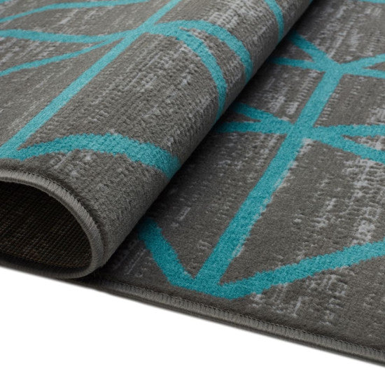 Modern Rugs Geometric Collection Rug Duck Egg Blue