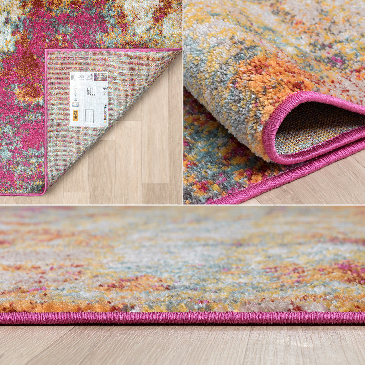 Living Room Rug Carnaby Collection Pink Cream
