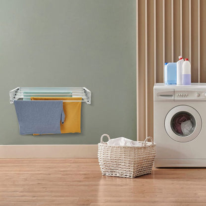 Laundry Drying Rack 75cm - 95cm Clothes Airers White - Pattern