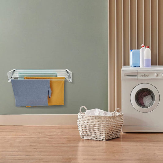 Laundry Drying Rack 75cm - 95cm Clothes Airers White - Pattern