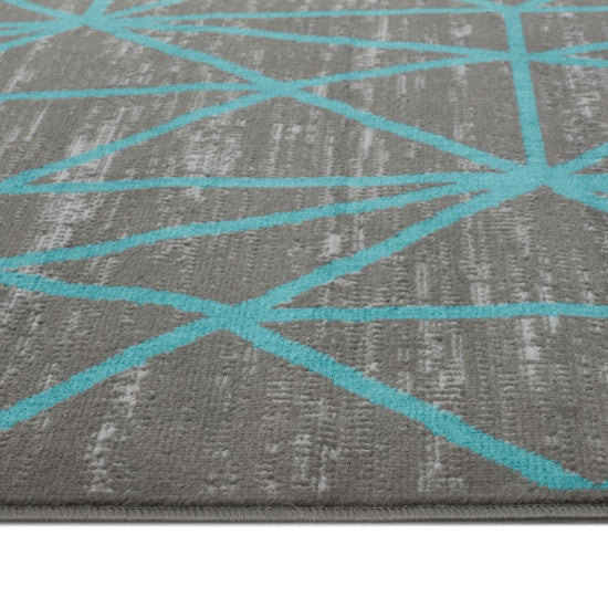 Modern Rugs Geometric Collection Rug Duck Egg Blue