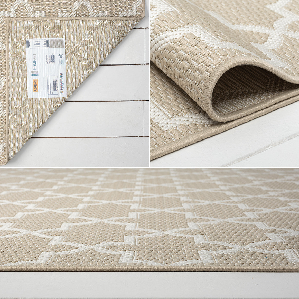Outdoor Rugs Classic Collection Beige Cream