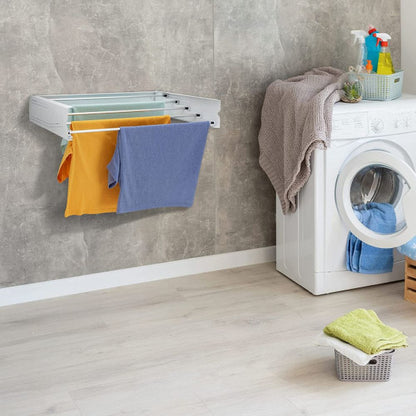 Laundry Drying Rack 75cm - 95cm Clothes Airers White - Pattern